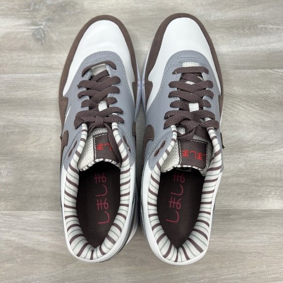 Size 10 - Nike Air Max 1 Shima Shima Summit White / Plum Eclipse FB8916 100 - Picture 9 of 12